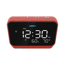 Lenovo Smart Clock Essential - With Amazon Alexa 4" LED Display Wi-fi And Bluetooth Red