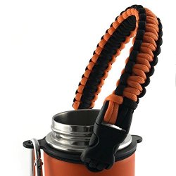 Paracord Carrier For Hydro Flasks Top Rated Holder In Nalgene And Hydro Flask Handles And Accessories Worry-free Hydrocord Strap W safety Ring Guarantees Handle Stays