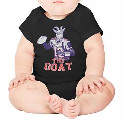 Pplopo THE-GOAT-12-PLAYER- Baby Infant Bodysuit Short Sleeve Newborn Baby Onesies