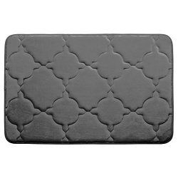 BounceComfort Massage Aqua 17 in. x 24 in. Memory Foam Bath Mat