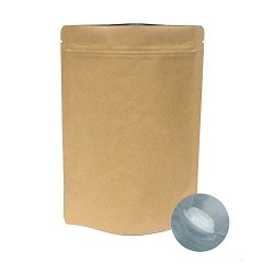 Awepackage 8 Oz 1 2 Lb High Barrier Kraft Paper Stand Up Zipper Coffee Pouch Bag With Degassing Valve 25 Pack