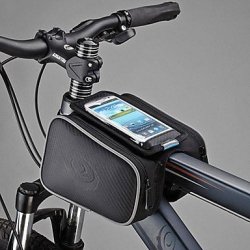 Roswheel Cycling Bike Bicycle Front Top Tube Frame Pannier Double Bag Pouch For 5.5" Cellphone..