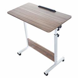 Inkach - Laptop Table Stand Laptop Table|inkach Height Adjustable Foldable Mobile Laptop Desk With Wheels Laptop Stand Overbed Bed Side Table Notebook Holder Computer Desk Multicolored