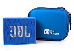 Duragadget Blue Hard 'shell' Carry Case With Carabiner Clip For The New Jbl Go Portable Speaker