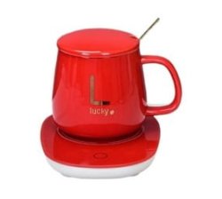 Coffee Cup And Warmer Set - Red