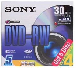 MINI Dvd-rw 30MIN - Pack Of 5 Retail Box No Warranty