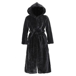 Per Women's Faux Fur Long Overcoat With Hood Imitation Mink Fur Overcoat Thick Fluffy Warm Coat For WINTER-2XL