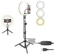 Geeko Multipurpose 14 Inch USB Powered Selfie LED Ring Light With Extendable Telescopic Tripod Stand - Selfielight 14 Inch Or 30.48 Cm Light Source