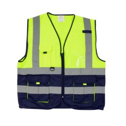 Pioneer Vests Signaling With Zip Id Pocket Lime navy - Medium