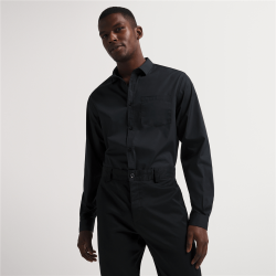 Men&apos S Smart Regular Fit Black Shirt