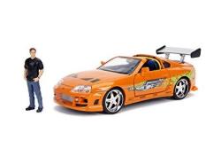 Jada Toys Fast & Furious 1:24 Brian's Toyota Supra Die-cast Car Toys For Kids And Adults Orange 97168