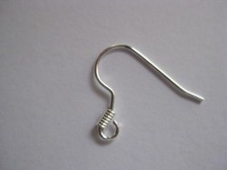 Earring Wire Silver Tone Nickel- 10pcs