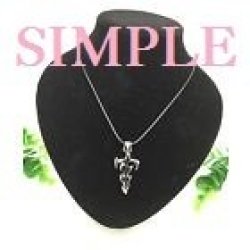 Sacred Fashion Jewelry Stainless Steel Flame Cross Pendant Black Necklace
