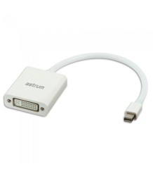 Astrum Mini DisplayPort to DVI Female Adapter in White