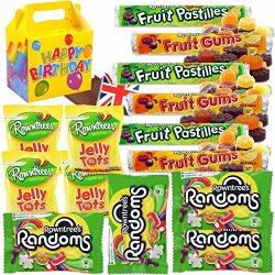 Rowntree Selection Box - 16 Candy Treats - Rowntree Fruit Gums X4 Rowntree Fruit Pastilles X4 Rowntree Jelly Tots X4 & Rowntree Randoms X4