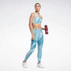 Reebok Women's Lux Perform Tight - Steely Blue - Small