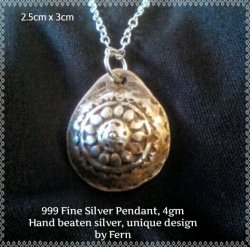 999. Silver Ancient Design Pendant Of Purest Silver
