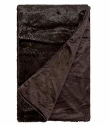 Noble Excellence Home Decor Kingsley Faux Fur Throw Black 50 In X 70 In
