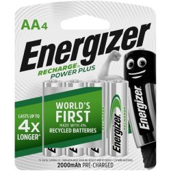 Energizer Recharge Universal Aa Rechargeable Batteries 4 Pack