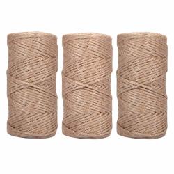 Quotidian 640 Feet C. 213 Yards 1 8 Inch 3 Ply Natural Jute Twine String Rolls For Packing String Artworks Crafts Gift Wrapping Picture Display And Gardening 3MM