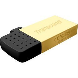 Transcend Jetflash 380 32GB USB2.0 OTG Flash Drive in Gold