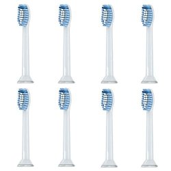 Ihealthia Sensitive Replacement Toothbrush Heads For Philips Sonicare Brush Heads HX6053 8-PACK Fits Sonicare Diamondclean Plaque Control Gum Health Flexcare Healthywhite Powerup