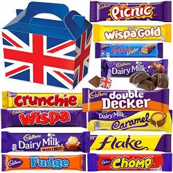 Cadbury Chocolate Gift Pack Large - 12 Full Size Chocolate Bars Of Delicious Cadbury Chocolate From The UK With Unique Gift Box And A