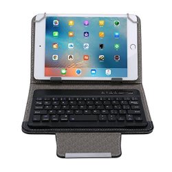Ipad Case With Keyboard Ocday Leather Case Stand Cover With Detachable Wireless Bluetooth Keyboard For Apple Ipad 9 10 Inch Black