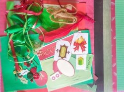 Scrapbook And Craft Pack Christmas Theme Green And Red