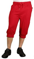 Maxi Milian Men's French Terry Cropped Jogger Pant Red Size Medium