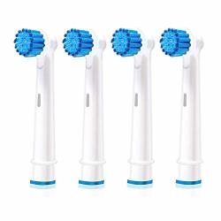 Sensitive Gum Care Replacement Brush Heads Compatible With Oral-b Vitality Sensitive Genius Smart Series Pro Triumph Advance Power & Kids Toothbrush - 4 Pack