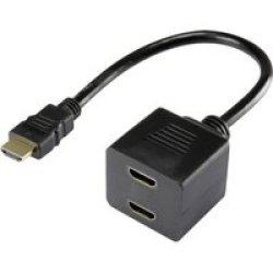HDMI Splitter 1 Male To 2 X Female Adapter Cable