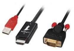 2M HDMI Male To Vga Male W USB 41456