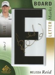 Melissa Reid - "letter Marker Leader Board - "authentic Autograph" Trading Card 16 Of 35
