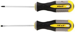 Roadpro RPS1011 2-PIECE Slotted And Phillips Magnetic Tip Screwdriver Set
