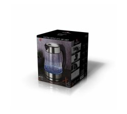 1.7L Stainless Steel Electric Glass Kettle - Silver