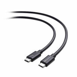 Cable Matters Certified 40 Gbps Thunderbolt 3 Cable USB C Thunderbolt Cable In Black 2.6 Feet Supporting 100W Charging