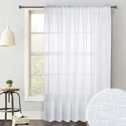 Ryb Home Semi Sheer Privacy Curtains For Patio Sliding Glass Door