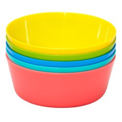 Plastic Bowls 5 Pack Rainbow