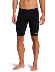Arena Men's Board Race Polyester Solid Jammer Swimsuit - Black metallic Silver 32