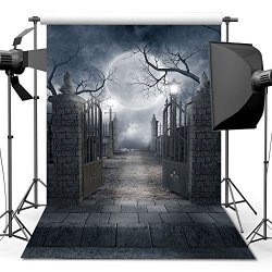 ANVOT Photography Backdrop 5X7 Ft Halloween Horror Night Backdrop For Studio Props Photo Backdrop