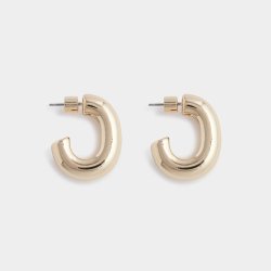 Goldair Gold Plated Chunky Curved Hoop Earrings