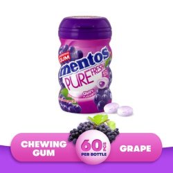 Mentos Gum Grape Bottle 60 Pieces