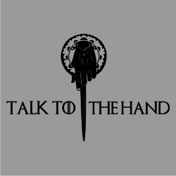 Talk To The Hand Sweater Grey