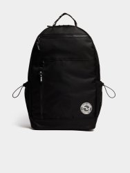 Men&apos S Front Zip Pocket Black Backpack