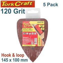 Tork Craft Sanding Tri - 120 Grit 145 X 145 X 100MM 5 PACK For Tcms Hook And Loop ABR37120
