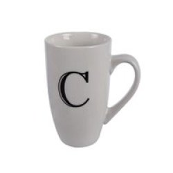 Mug - Household Accessories - Ceramic - Letter C Design - White - 3 Pack