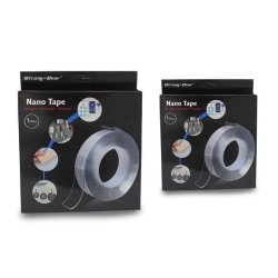 2 Pack Nano Tape Double Sided Tape Transparent Reusable Grip TAPE-2X3M