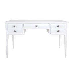 Hampton Desk 5 Drawer White