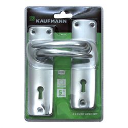 Kaufmann - Lockset 4 Lever - Sabs Lock - Chrome Plated Handle - 2 Pack